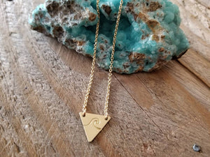 The Stamped Elemental Wave Necklace
